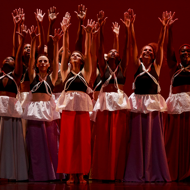The African American Dance Company performs onstage