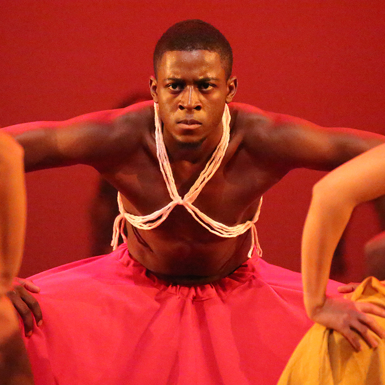 A dancer with the African American Dance Company