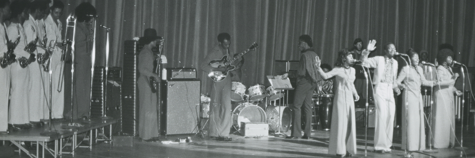 A vintage image of the IU Soul Revue performing